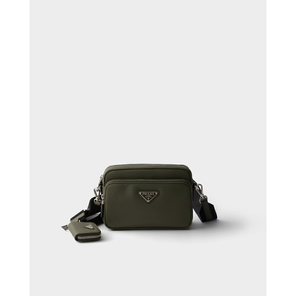 プラダ PRADA 2026秋冬 メンズ サフィアーノレザー ショルダーバッグ【ローデングリーン 】【送料無料】【正規品】｜ブランドバッグ・雑貨CELEBRITY