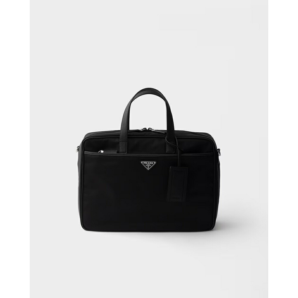 プラダ PRADA 2026秋冬 メンズ Re Nylon サフィアーノレザー ブリーフケース【ブラック 】【送料無料】【正規品】|ブランドバッグ・雑貨CELEBRITY