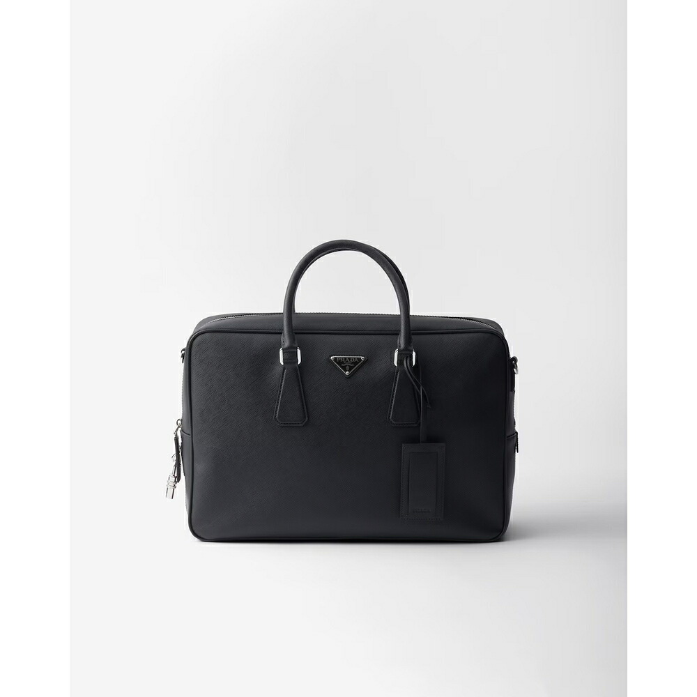 プラダ PRADA 2026秋冬 メンズ サフィアーノレザー ブリーフケース【ブラック 】【送料無料】【正規品】｜ブランドバッグ・雑貨CELEBRITY
