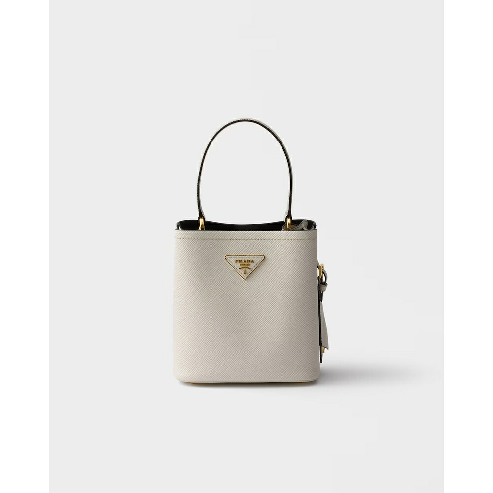 プラダ PRADA 2026秋冬 レディース パニエ サフィアーノレザー ミニバッグ1BA217_2ERX_F0LH8_V_OOD【チョークホワイト/ブラック 】【送料無料】【正規品】|ブランドバッグ・雑貨CELEBRITY
