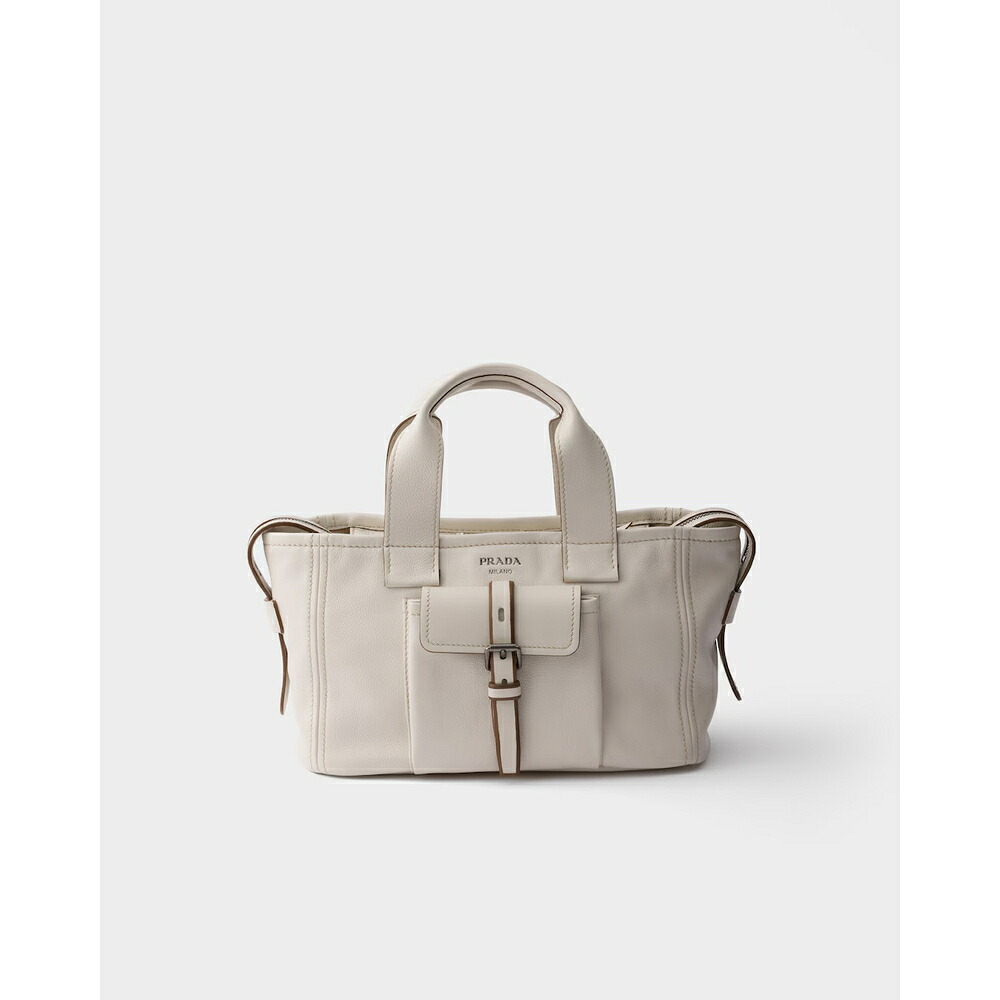 プラダ PRADA 2026秋冬 レディース ルート ミディアム レザー トートバッグ1BG660_2G6R_F0K74_V_OOO【チョークホワイト 】【送料無料】【正規品】｜ブランドバッグ・雑貨CELEBRITY