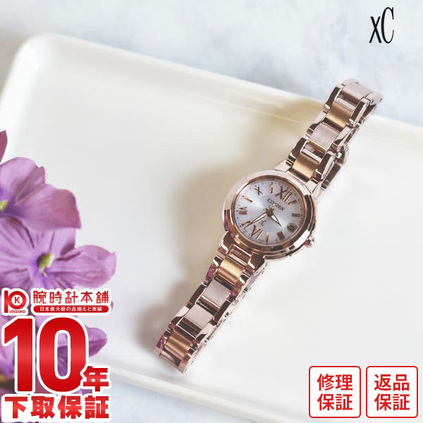 25 Off 腕時計 レディース腕時計 Xc Citizen クロスシー シチズン 店内最大ポイント53 5倍 9日時 エコドライブ 新作 あす楽 ピンクゴールド 19年 レディース 腕時計 Es9435 51a ハッピーフライト ステンレススチールライン ソーラー 電波時計