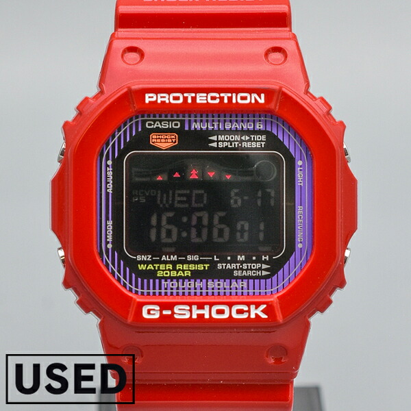 【中古】カシオ CASIO G-SHOCK Ｇショック G-LIDE 世界6局電波ソーラーウォッチ タイドグラフ&ムーンデータ搭載 GWX-5600C-4JF [正規品] メンズ 腕時計 GWX5600C4JF｜腕時計本舗USED