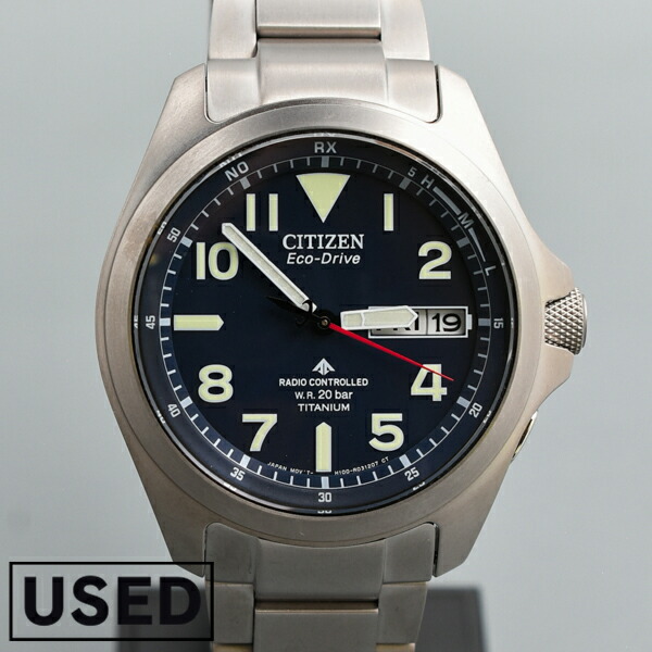 【中古】シチズン CITIZEN プロマスター PROMASTER エコドライブ 電波時計 LANDシリーズ AT6080-53L メンズ 腕時計