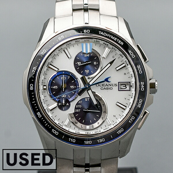 【中古】カシオ CASIO オシアナス OCEANUS Manta OCW-S7000D-7AJF 電波時計 タフソーラー モバイルリンク機能 10気圧防水 OCWS7000D7AJF 腕時計 時計