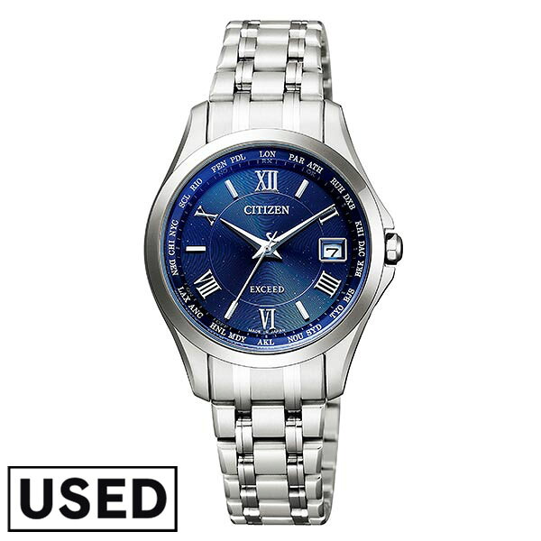 【中古】シチズン CITIZEN エクシード EXCEED ペアモデル エコ・ドライブ電波時計 EC1120-59L レディース 腕時計 時計