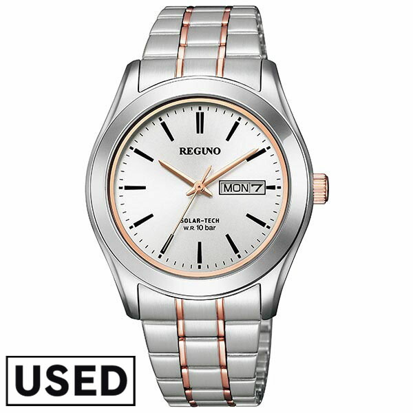 【中古】シチズン CITIZEN レグノ REGUNO スタンダードシリーズ リングソーラー ペアモデル KM1-237-91 メンズ 腕時計 時計