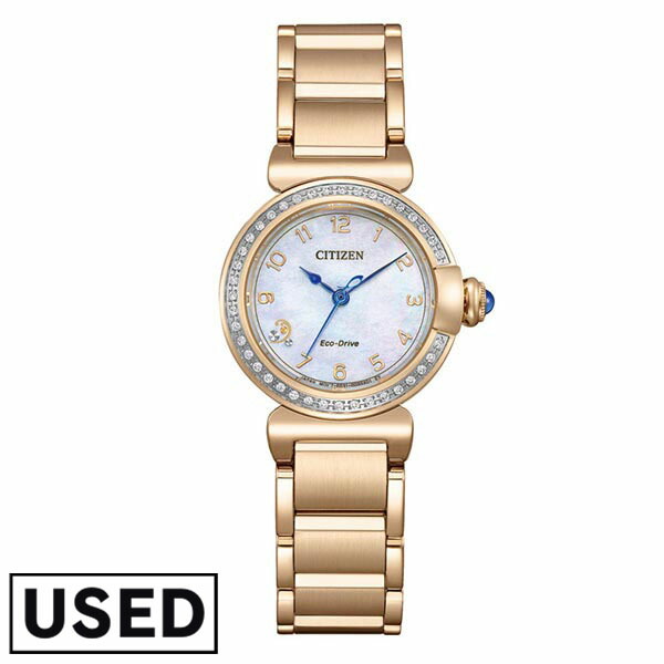 【中古】シチズン シチズンエル CITIZENL ROUND collection エコ・ドライブ ソーラー ラウンド シェル プレゼント EM1123-89D レディース