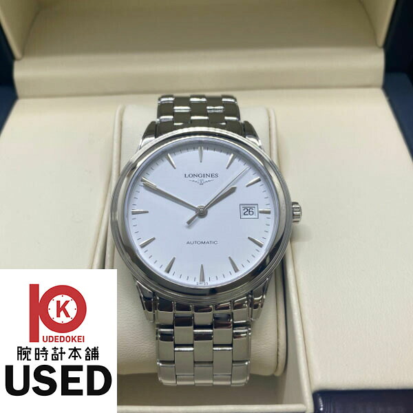 【在庫一掃SALE】売切れ御免★【中古】ロンジン LONGINES エレガント L4.974.4.12.6 ホワイト メンズ 腕時計 時計