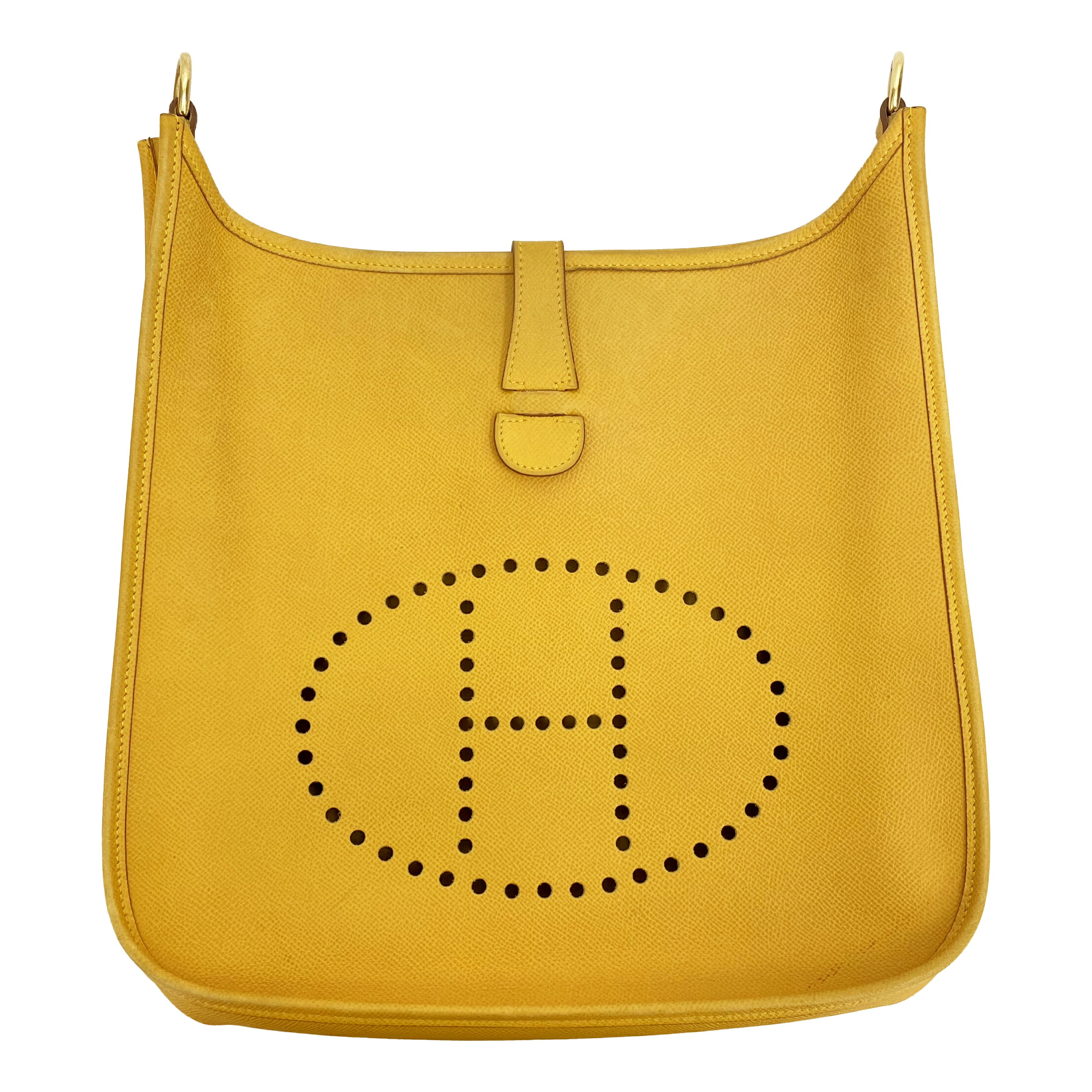 ＨＥＲＭＥＳ エルメス エヴリンGM イエロー クシュベル Ｃ 【中古】