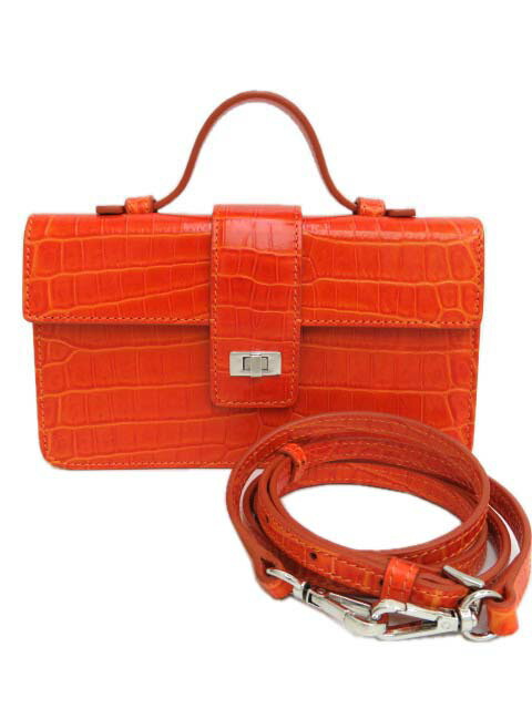 楽天市場 ｆｏｘｅｙ Bag Wallet Clutch 18年新作 クロコ型押しレザー オレンジ 新品同様 中古 セレブbyエンデバー