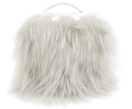 ＦＯＸＥＹ Platlnum Snow Bag 32317 レザー×ファー ホワイト 美品　【中古】