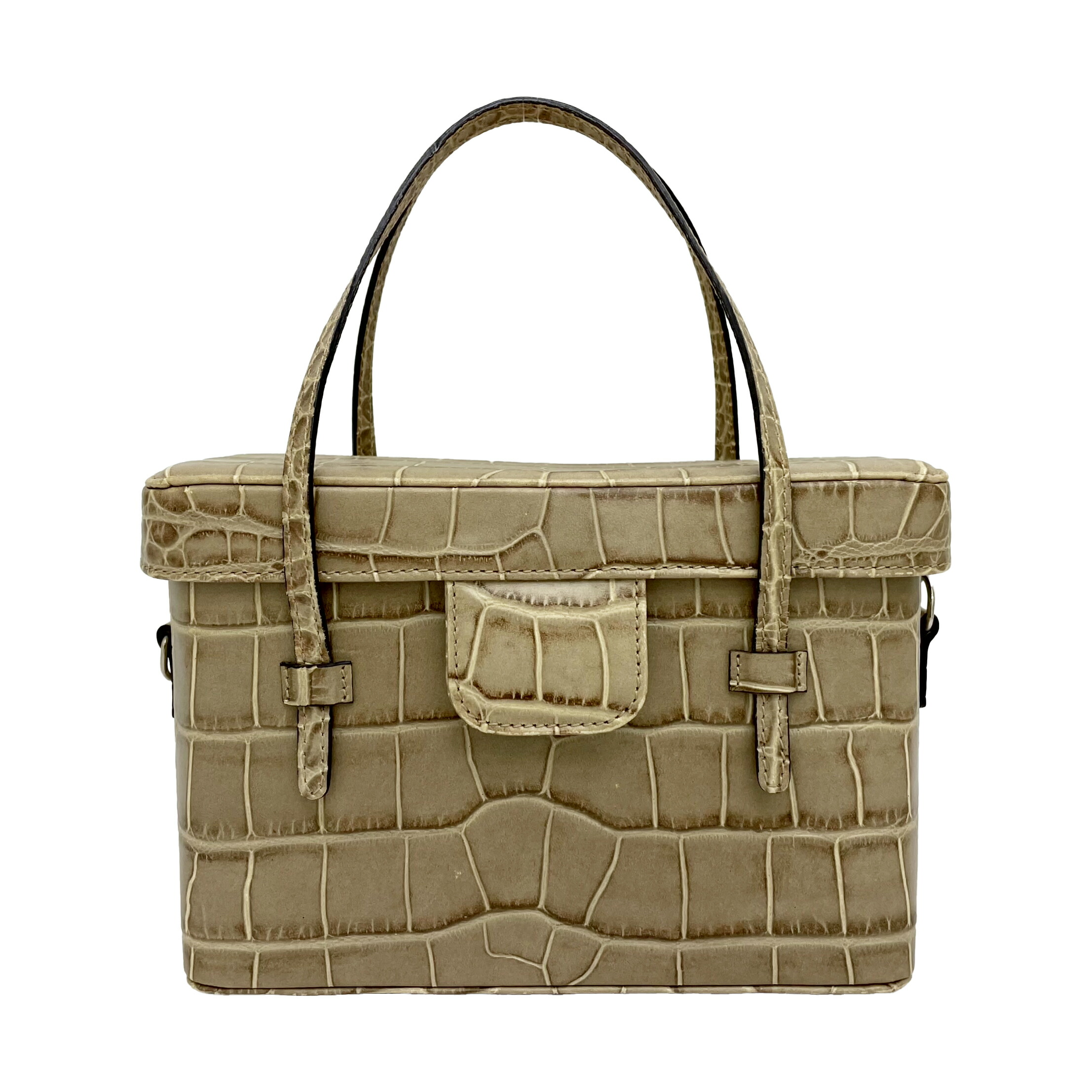 美品 FOXEY カゴバッグ フォクシー カゴバック モノトーン スクエア FOXEY BOUTIQUE（フォクシー） ガトーショコラ バッグ 型押しレザー