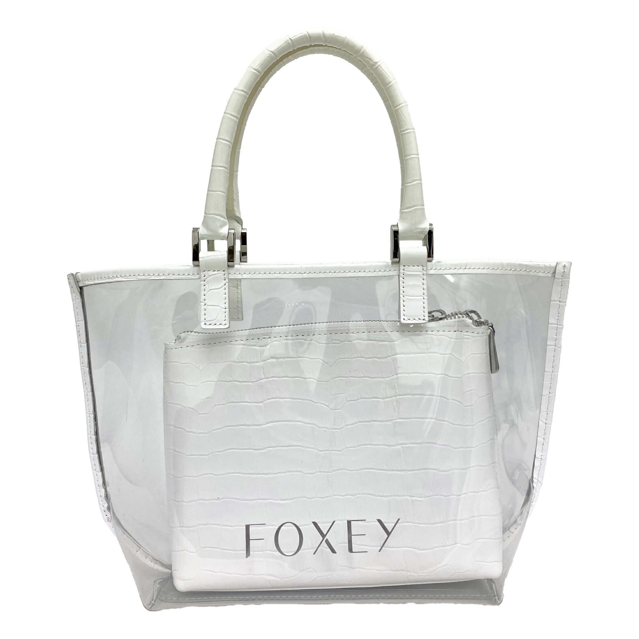 希少✨未使用級 FOXEY フォクシー バニティバッグ ハンド レザーキャンバス 希少✨未使用級 FOXEY フォクシー バニティバッグ ハンド レザー