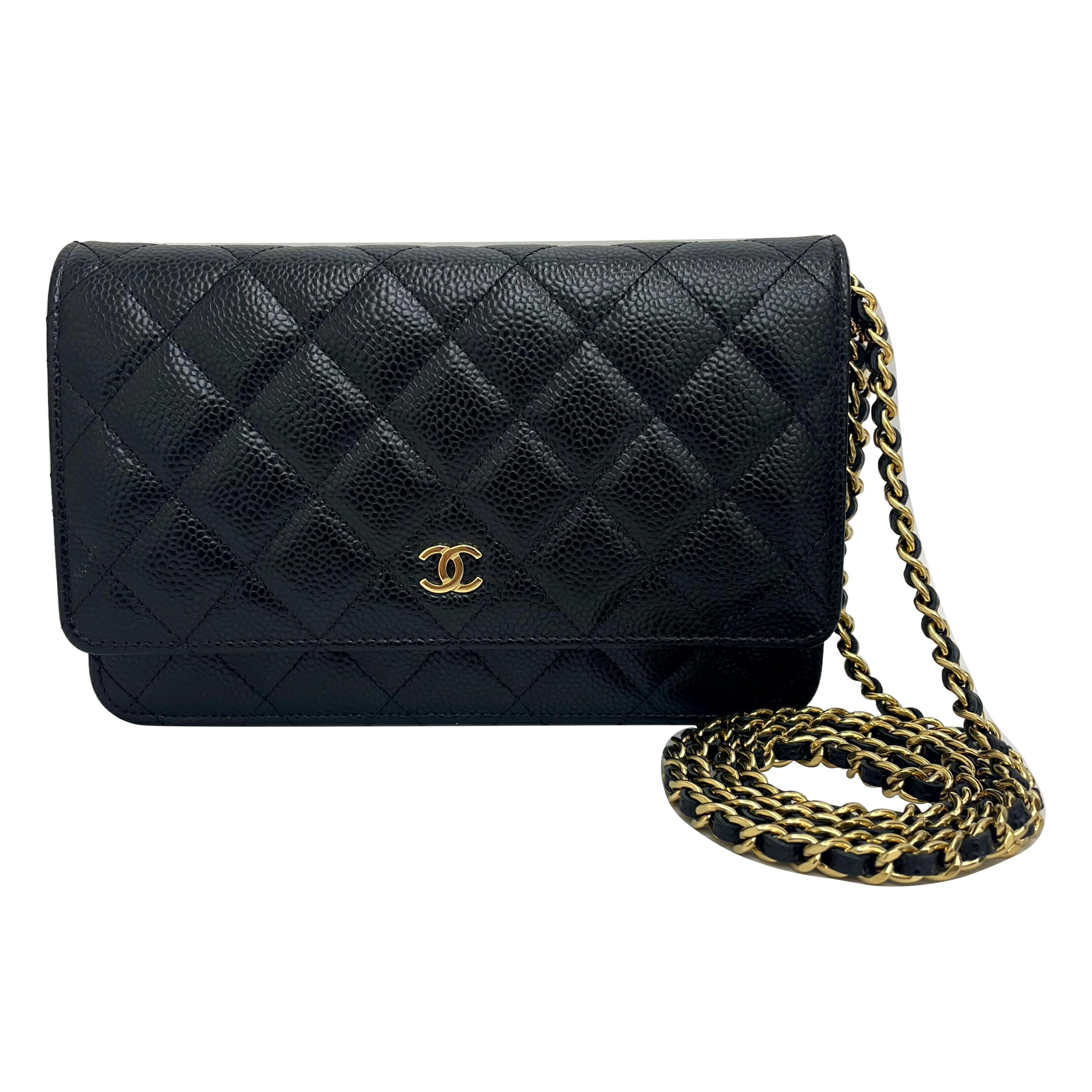 鑑定済　極美品　箱袋付き　シャネル　マトラッセ スタッズ ココ　黒　長財布 imgrc0102130736.jpg