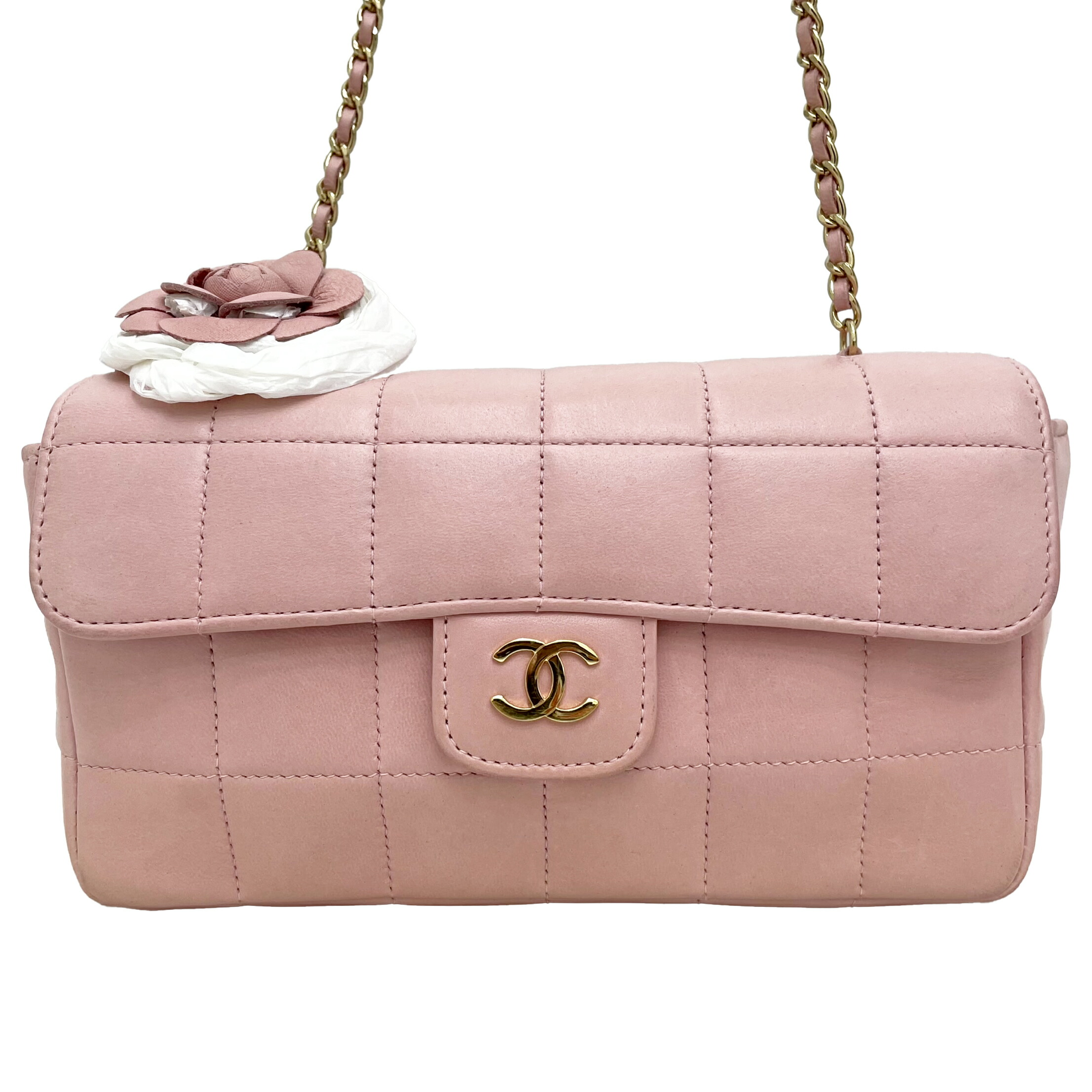 楽天市場】Chanel シャネル カメリア チェーン ショルダーバッグ