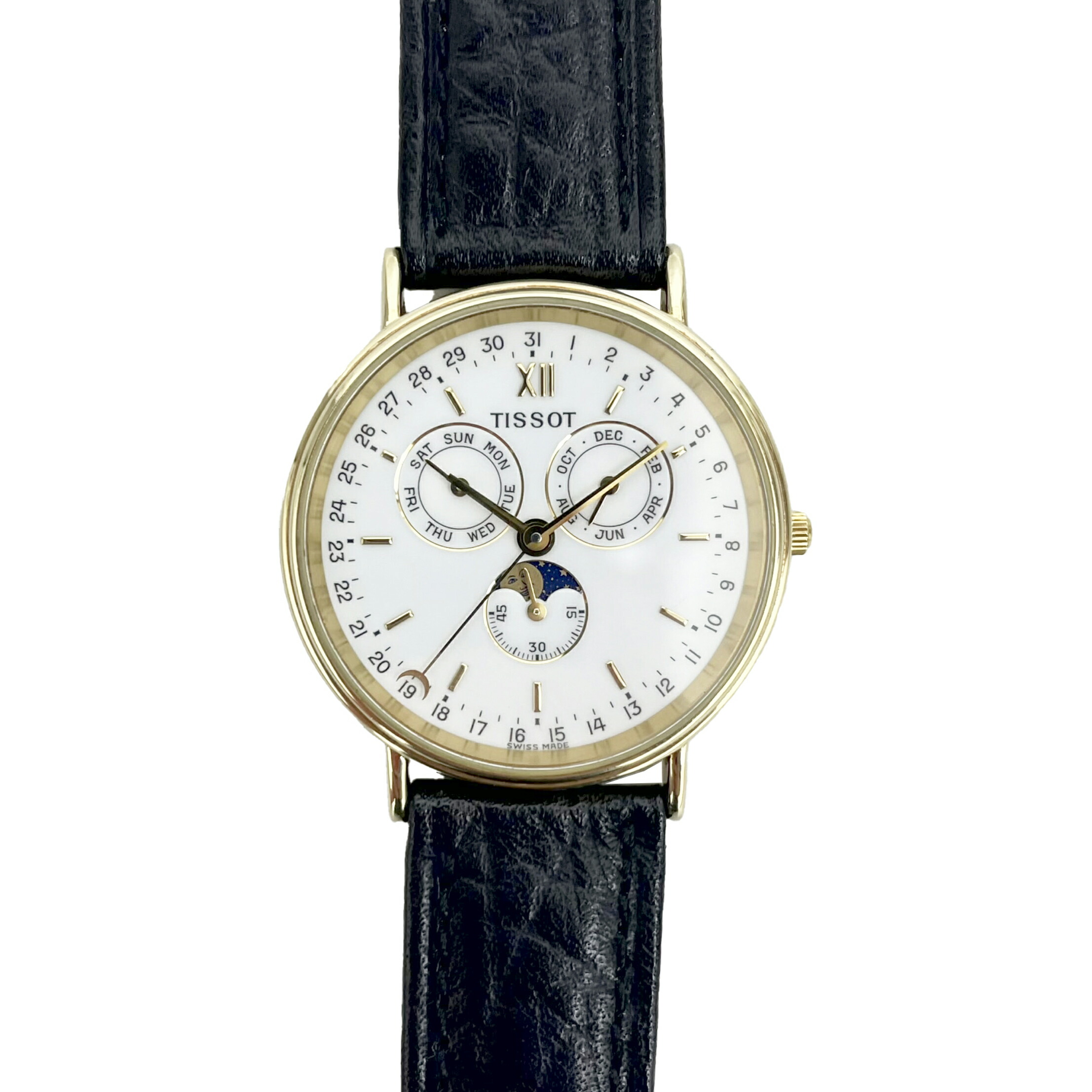 ティソ TISSOT ムーンフェーズ 楽天市場】TISSOT ティソ ムーンフェイズ デイト 30m防水 白 ホワイト