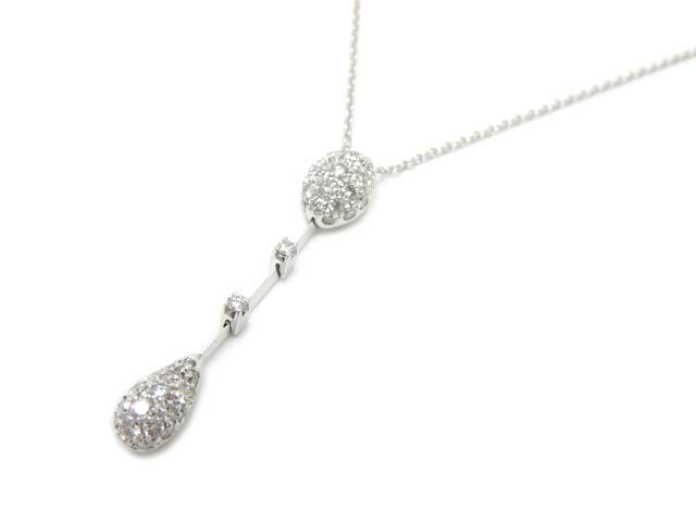 PonteVecchio　パヴェダイヤ ネックレス　K18WG　Ｄ，0.83ｃｔ　美品【中古】｜セレブbyエンデバー