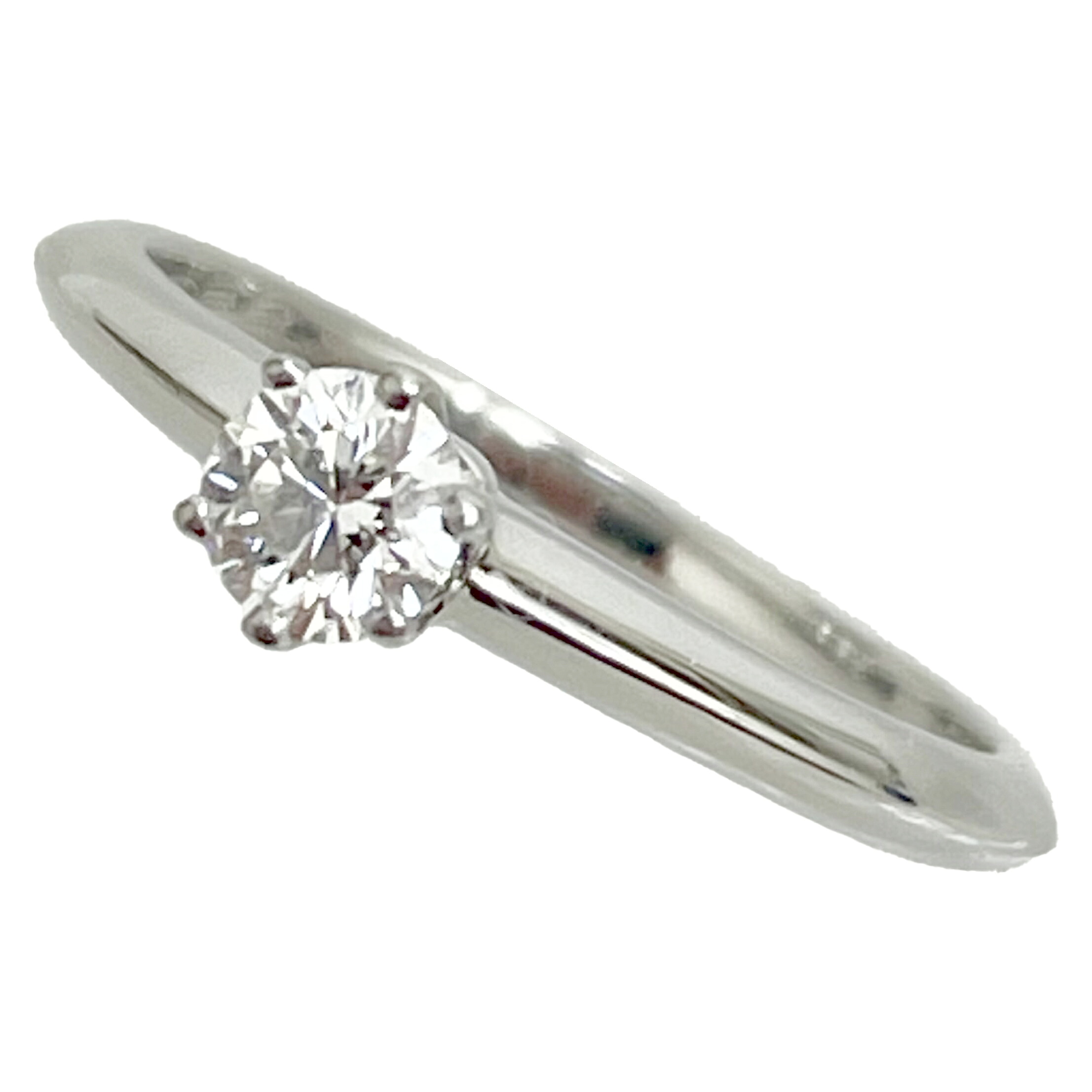 ＴＩＦＦＡＮＹ　ティファニー　ダイヤリング　PT950　ダイヤモンド0.22ct　#9号　Ａ１　【中古】