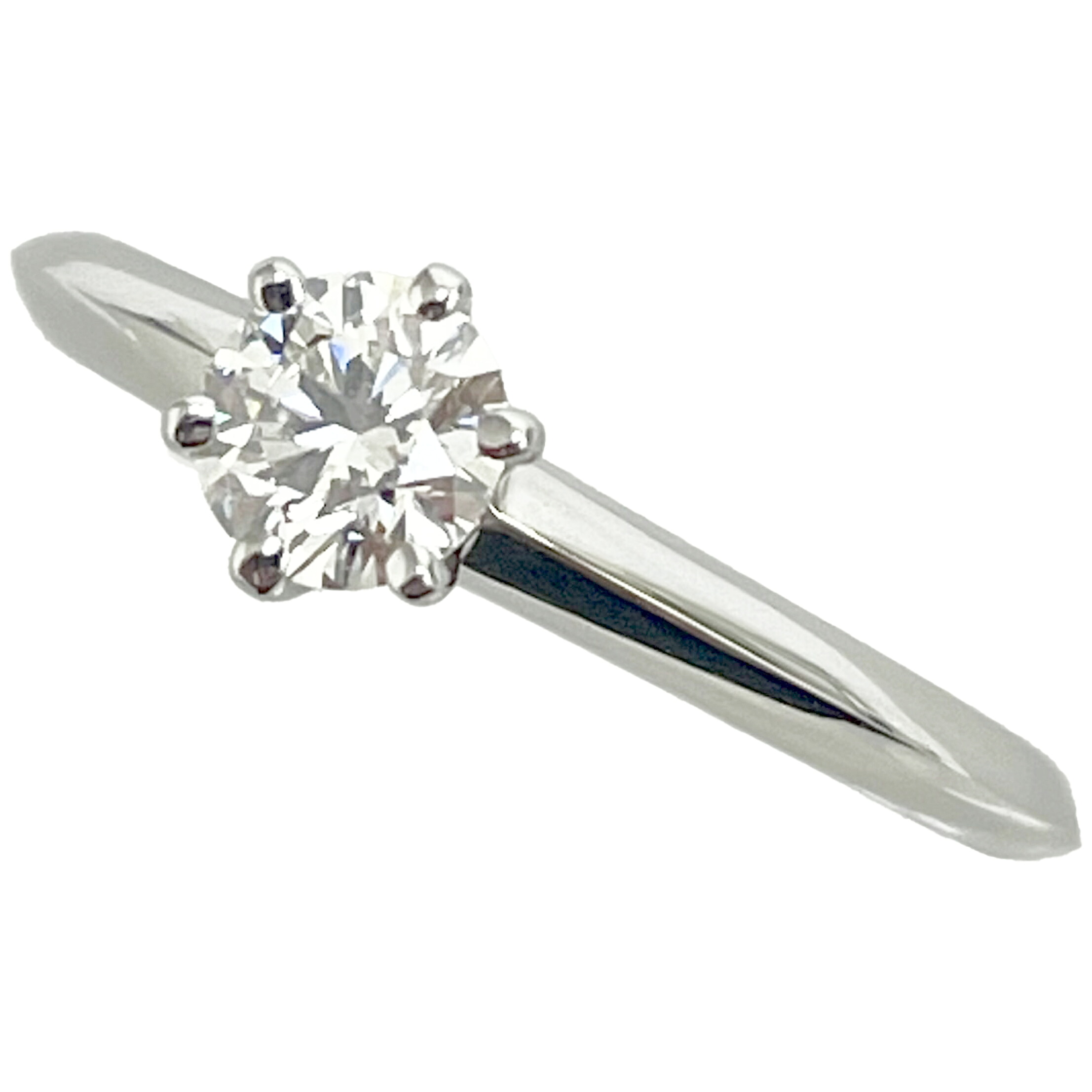 TIFFANY ティファニー ダイヤリング プラチナ PT950 ダイヤモンド0.37ct #10.5号 A1 【中古】|セレブbyエンデバー