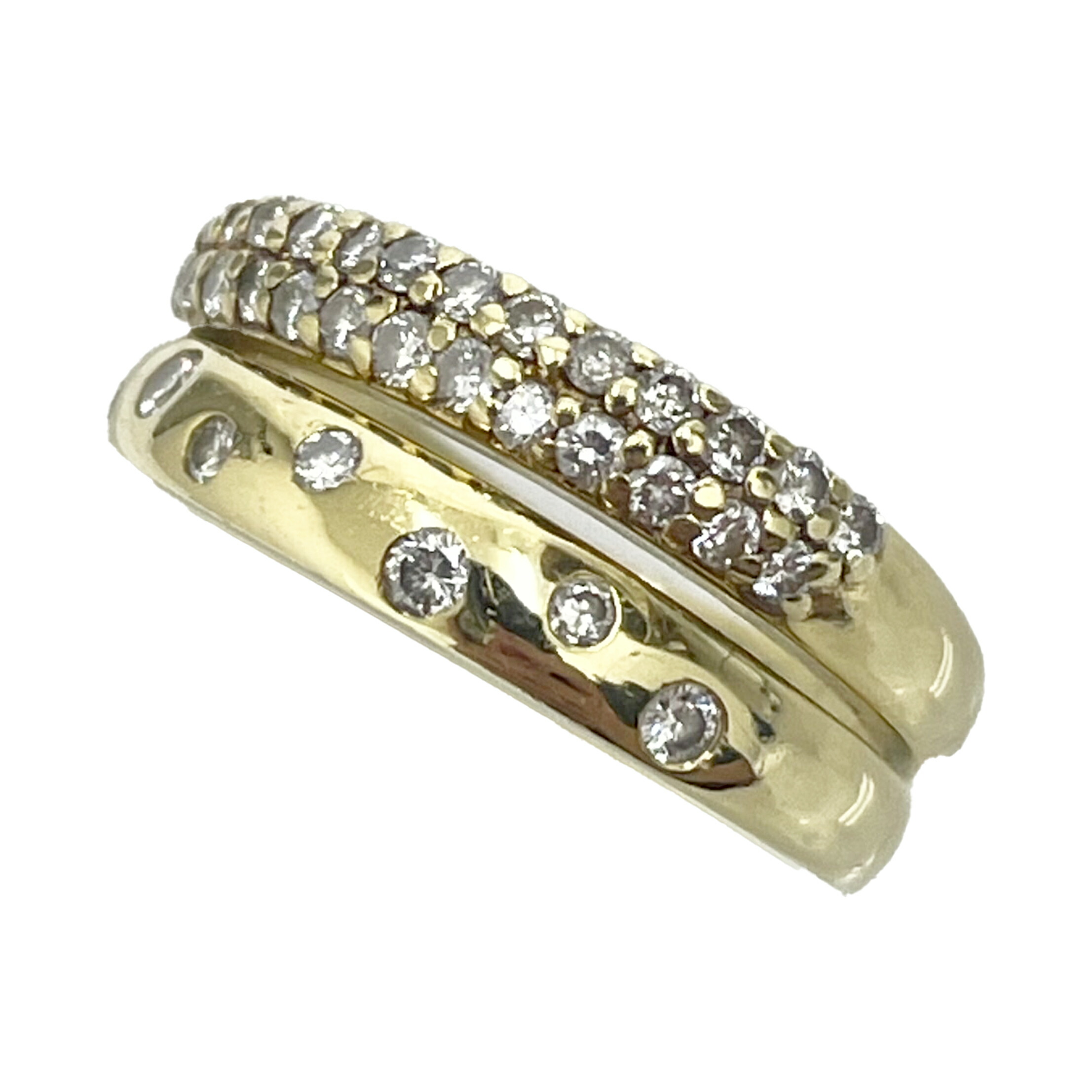 ＰｏｎｔｅＶｅｃｃｈｉｏ　ポンテヴェキオ　ダイヤモンドリング　イエローゴールド　K18　ダイヤモンド0.36ct　#5号　Ａ１　【中古】