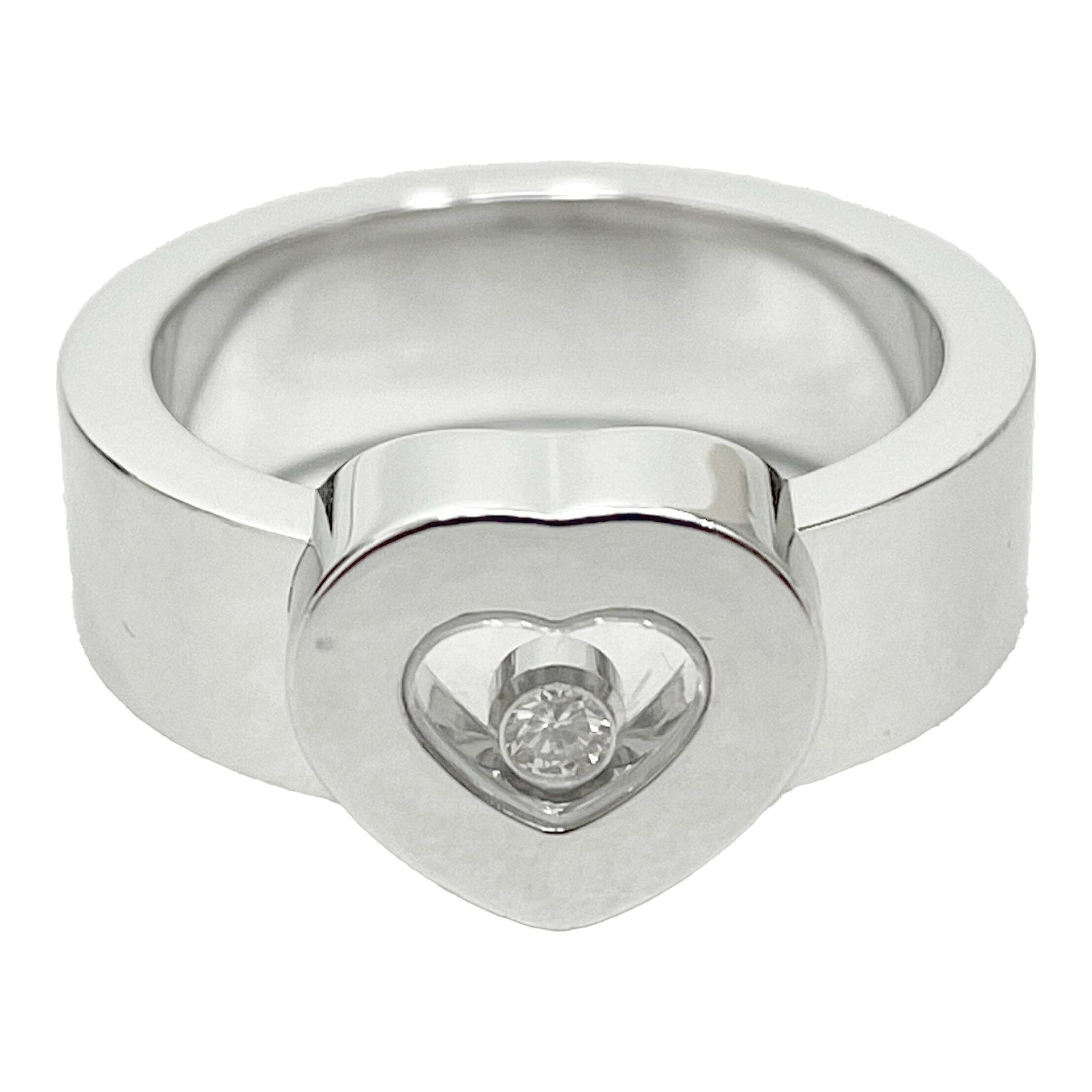 CHOPARD ショパール ハッピーダイヤリング ホワイトゴールド K18WG ダイヤモンド #12号 新品同様 【中古】|セレブbyエンデバー