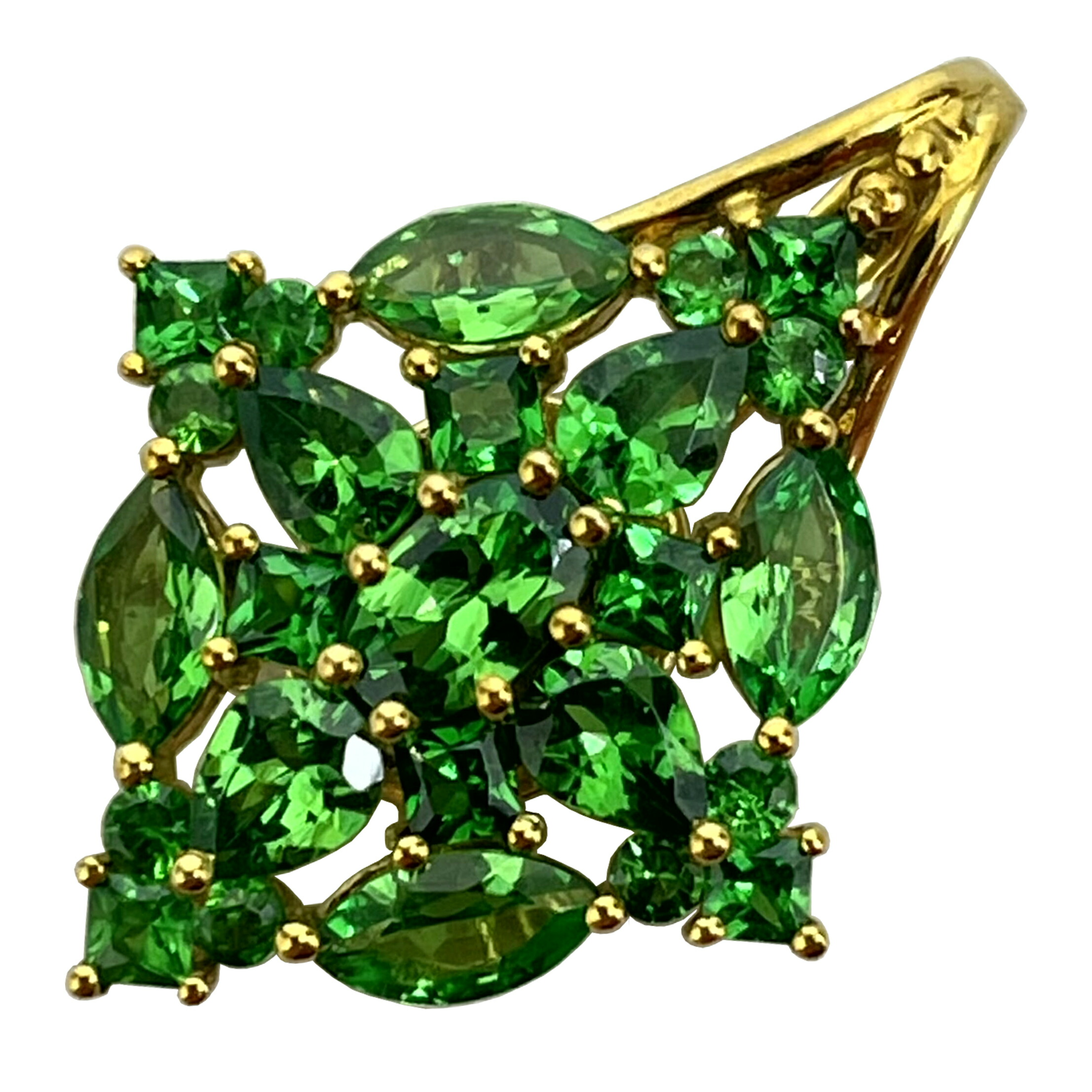 ペンダントトップ　グリーンストーン 1.6ct　ペントップ　K18　2.6g　A1　【中古】