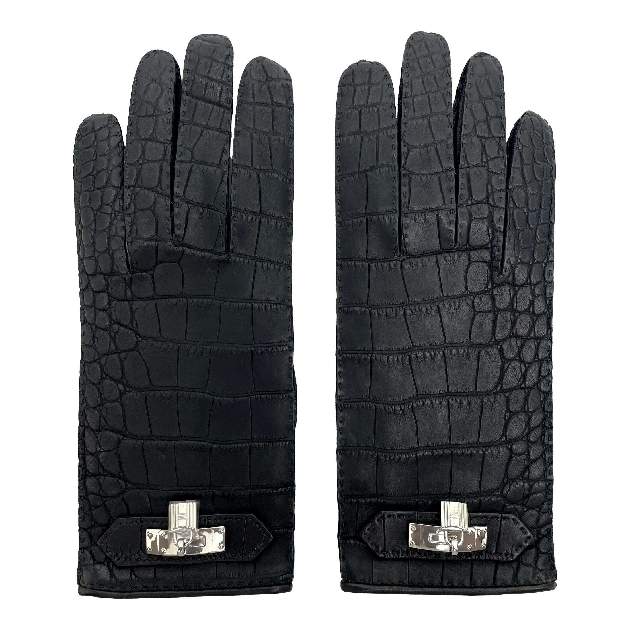 ＨＥＲＭＥＳ エルメス 地球儀 ソヤ NOIR 黒いこと SV金具 #6.5 新品負けず劣らず 【中古】