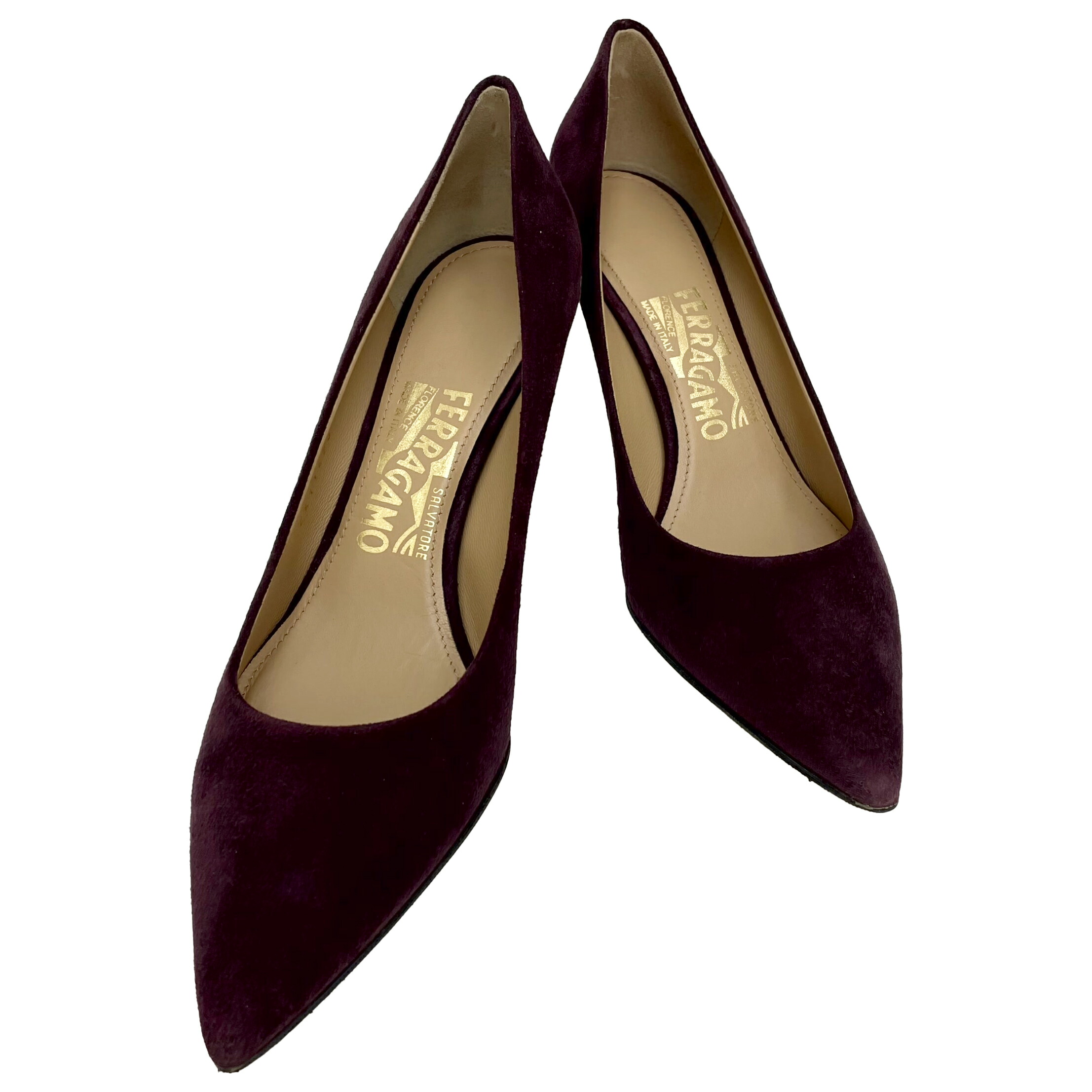 Ｆｅｒｒａｇａｍｏ　フェラガモ　パンプス　ボルドー　#6C　　Ａ１美　【中古】