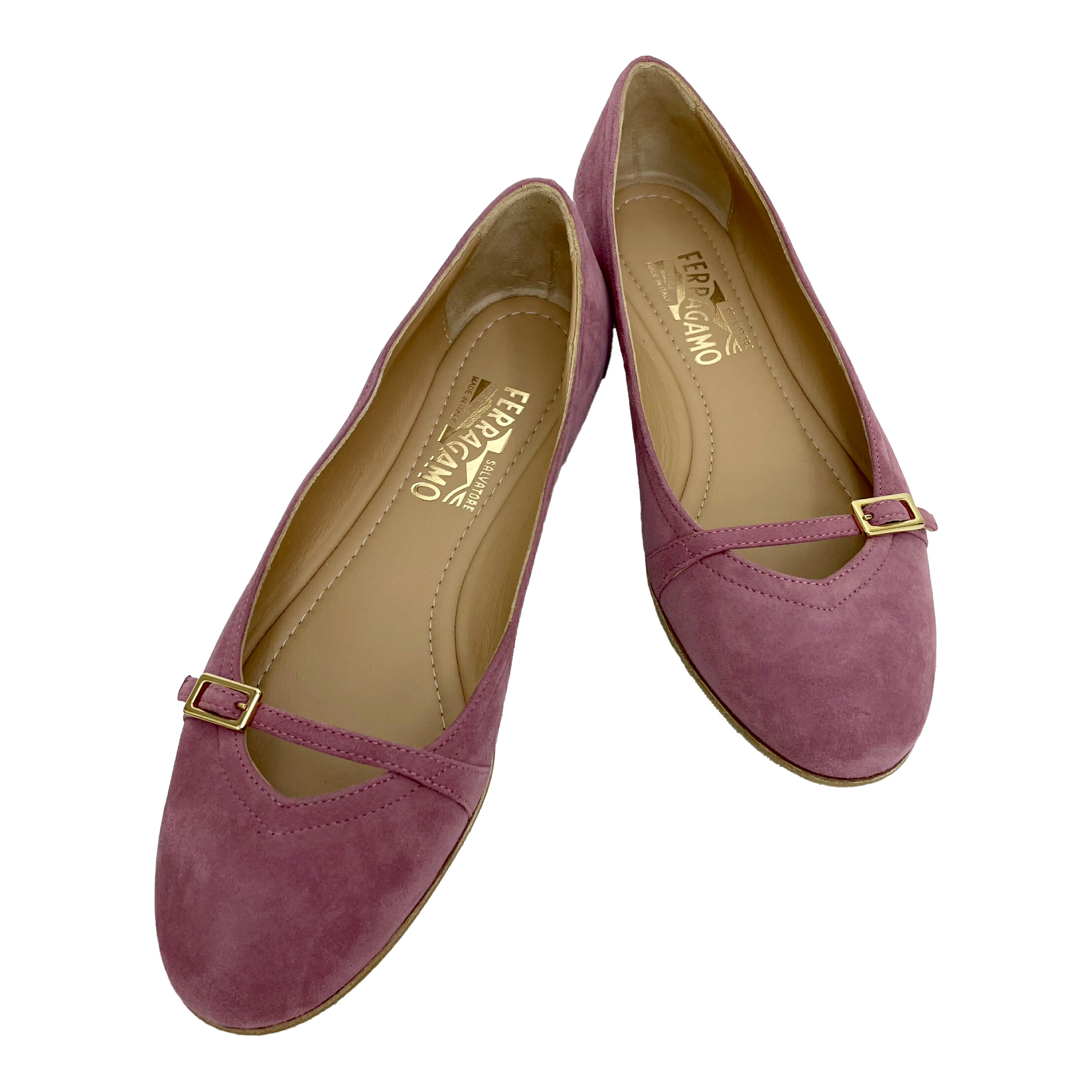 Ferragamo フェラガモ パンプス パープル #5C 未使用品 【中古】|セレブbyエンデバー