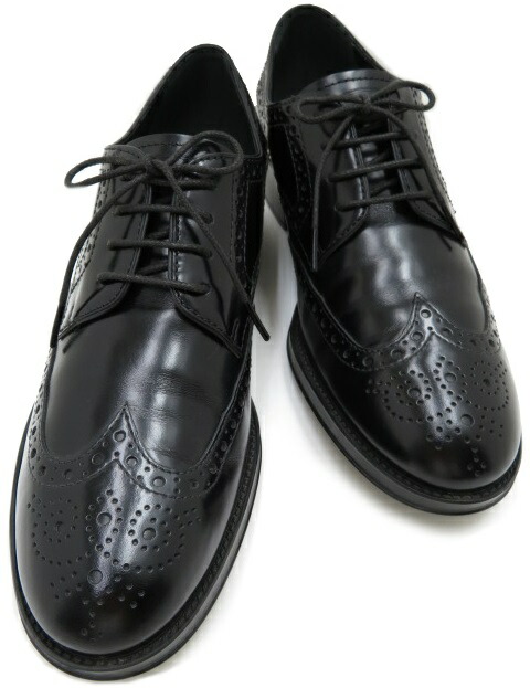 ＴＯＤ&rsquo;Ｓ　ウィングチップ レースアップ ローファー　レザー　ブラック　＃36 1/2 【中古】｜セレブbyエンデバー 21,168円