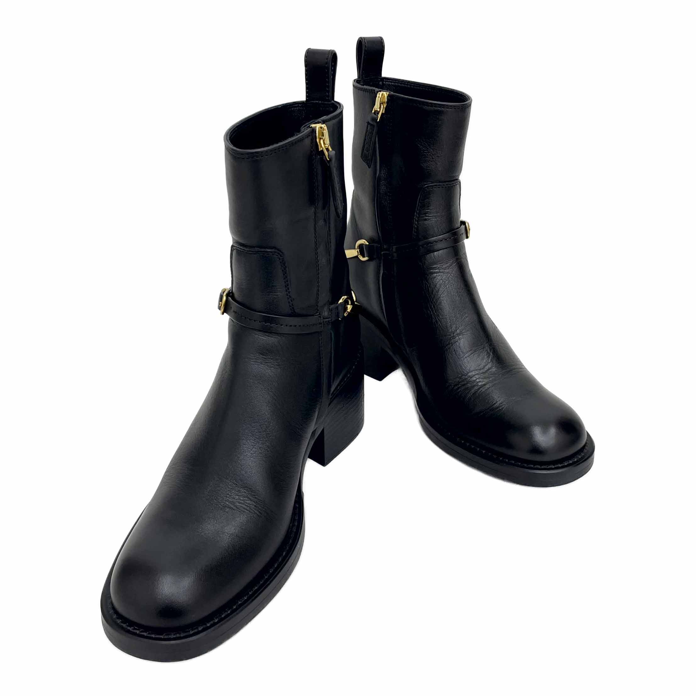 Ｃｈｌｏｅ　クロエ　ＤＡＫＯＴＡ　アンクルブーツ　CH26S17GVV001　ブラック×ゴールド金具　#37　Ａ１　【中古】 47,880円