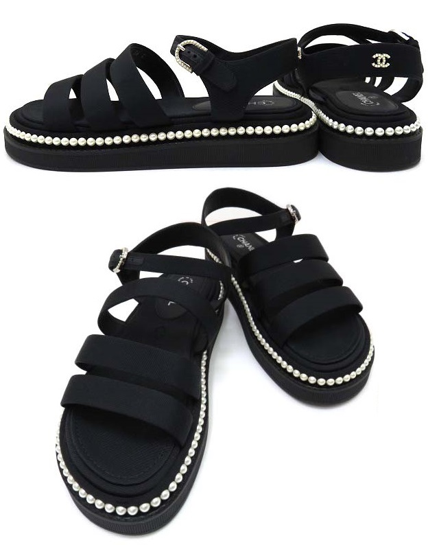 2021人気No.1の ＣＨＡＮＥＬ SANDAL フットベット サンダル Ｇ32359