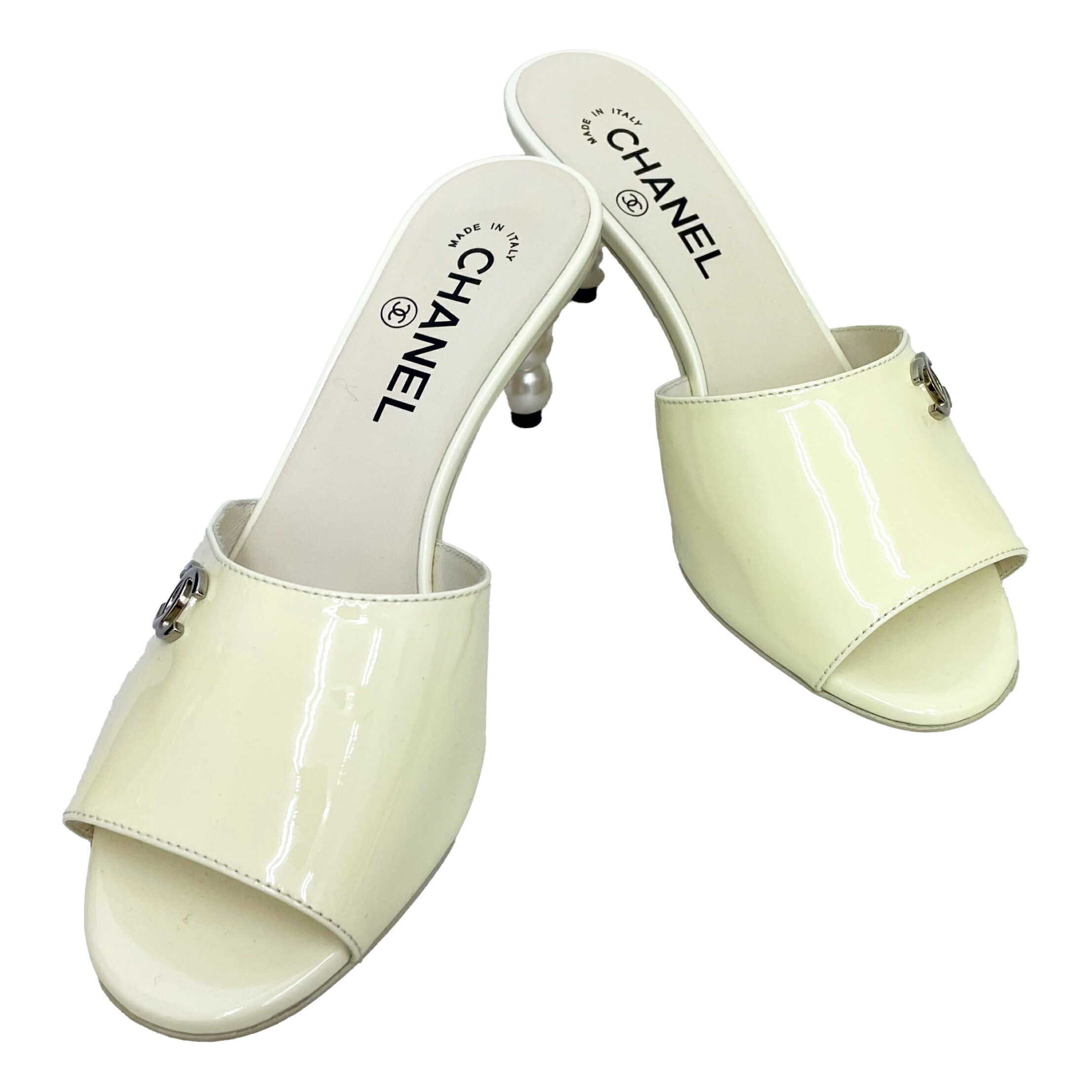 楽天市場】CHANEL サンダル ミュール G40144 2023 SS ホワイト ＃37 C