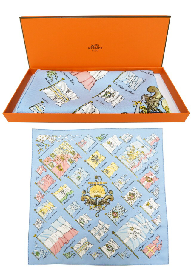 楽天市場】エルメス カレ90 Pavois 船旗 スカーフ シルク レディース