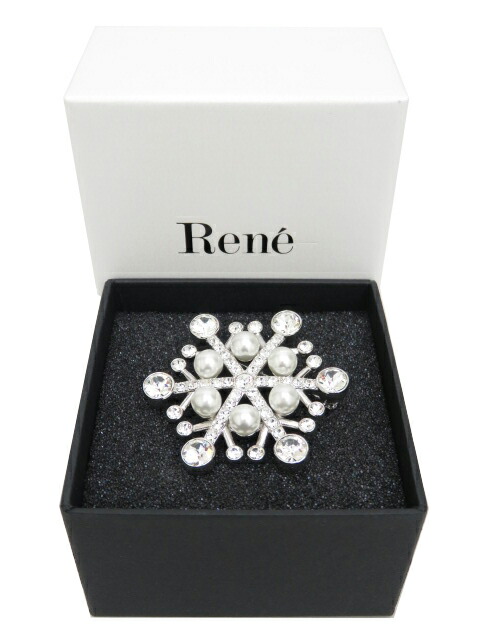 楽天市場】Rene バタフライ ブローチ クリア 新品同様【中古