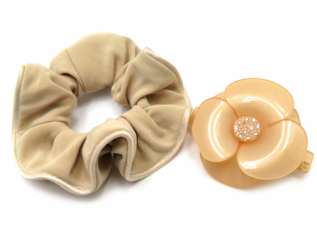 ａｌｅｘａｎｄｒｅ ｄｅ カメリアミニ シュシュ バレッタ ２点セット ｐａｒｉｓ 日本正規品 ｐａｒｉｓ