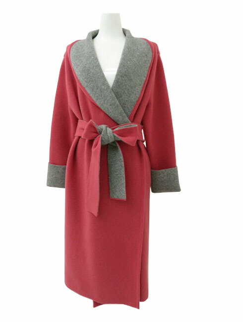 ✨新品✨Rene✨Knit Coat／ニットコート✨ダークネイビー✨34 Rene ルネ フード ニットコート 36サイズ ネイビー×千鳥柄 レディース