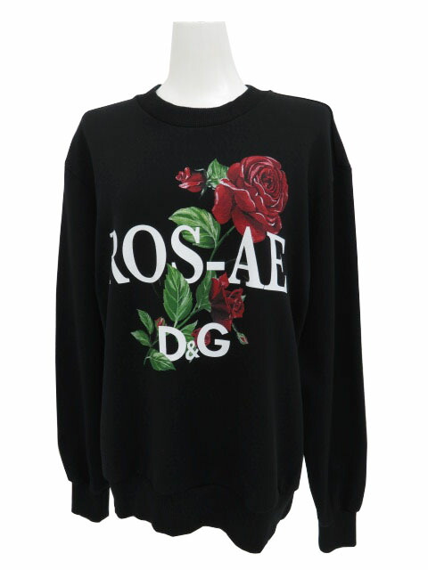 ＤＯＬＣＥ＆ＧＡＢＢＡＮＡ トレーナー サクラ色刷り上げる 黒いこと 36 \u002718年秋冬 A1【中古】■