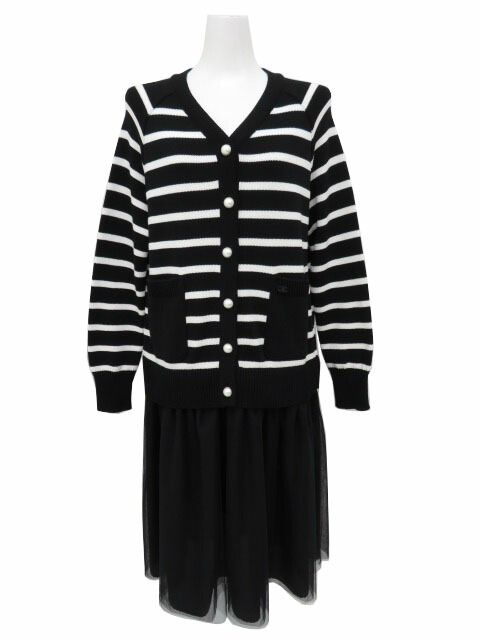 楽天市場】【ルネ】Rene 23年 パールボタン 長袖 ウール ニット