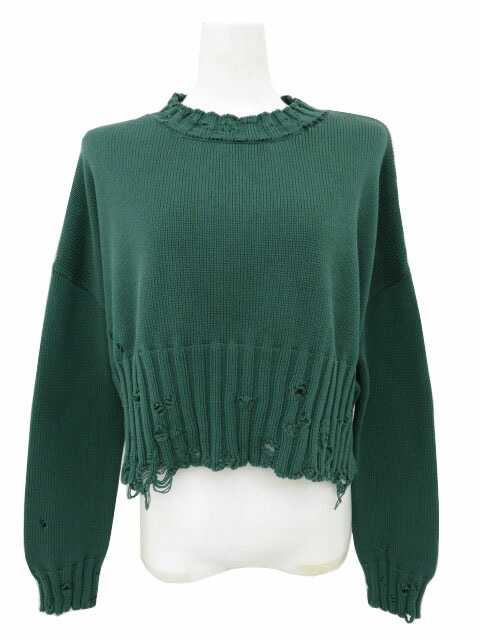 ＭＡＲＮＩ　クロップドセーター　グリーン系　38　'23年　新品同様【中古】■
