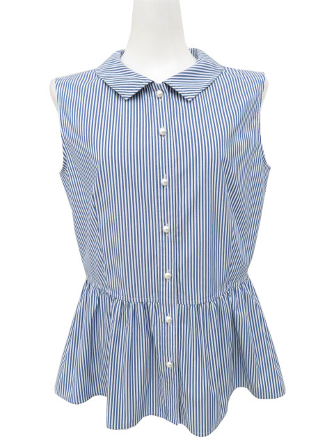 BUNON バックボタンセーラーブラウス ホワイト　中古 BUNON Khadi Silk Back Button Sailor Blouse