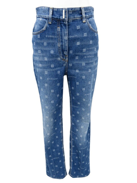 美品✨ジバンシィ ダメージデニム レザーパネル デストロイ加工 ヴィンテージ風 美品✨ジバンシィ ダメージデニム レザーパネル デストロイ加工