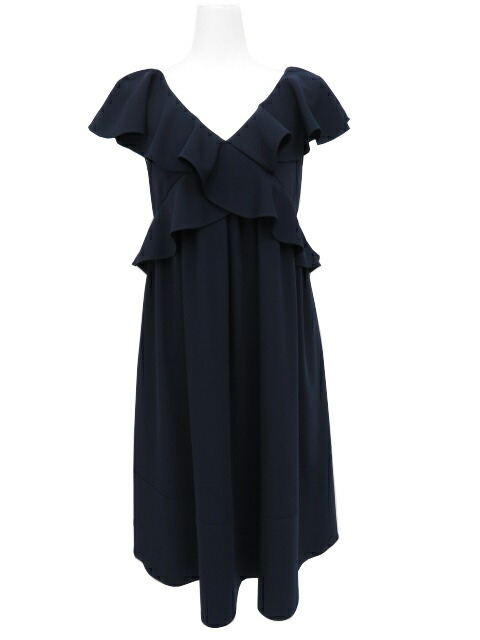 【美品】2022年 アディアム Walnut Bouquet Dress S 紺 美品】2022年 アディアム Walnut Bouquet Dress S 紺