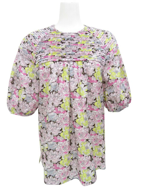 楽天市場】Drawer コットンチェックギャザーブラウス ブルー系