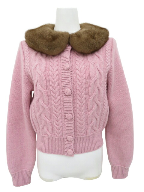 ルネ　ミンクファー襟ロングカーディガン 楽天市場】【ルネ】Rene ミンクファー付き ロング カーディガン