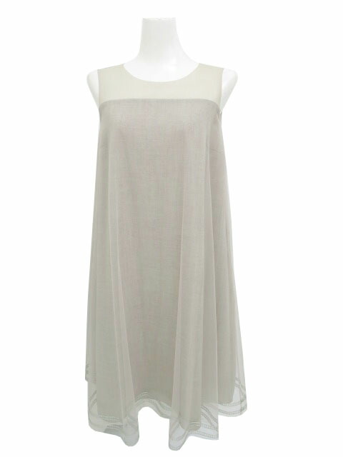 ＤＡＩＳＹ ＬＩＮ　ベルフレア　06289　デイジーキャメルVネック ワンピース 美品 DAISY LIN デイジーリン 06289 Bell Flare ノースリーブ