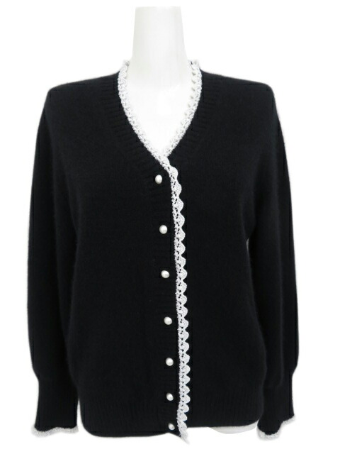 楽天市場】【ルネ】Rene 23年 パールボタン 長袖 ウール ニット