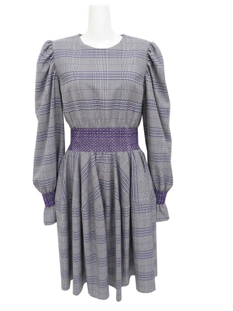 美品】2022年 アディアム Walnut Bouquet Dress S 紺 美品】2022年