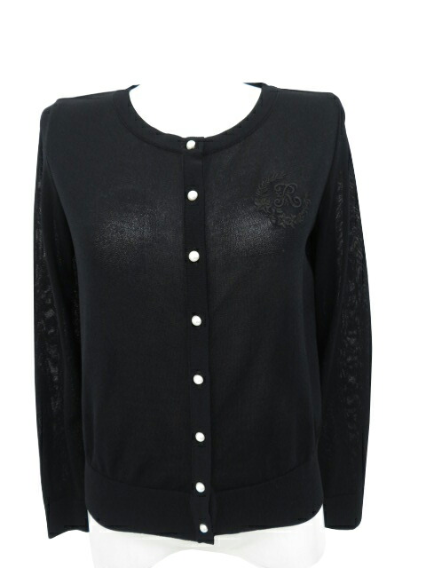 楽天市場】【ルネ】Rene 23年 パールボタン 長袖 ウール ニット